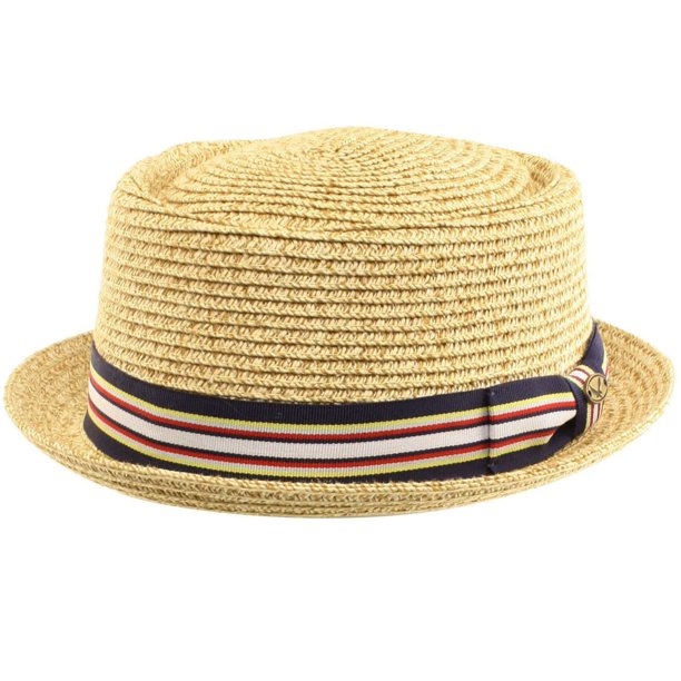 Epoch Hats Men's Summer Lightweight Straw Pork Pie Derby Fedora