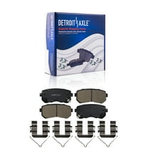 Detroit Axle - Rear Ceramic Brake Pads for Hyundai 18-23 Kona 20-23 Kia Seltos, Replacement 2020 2021 2022 2023 Brake Pads with Hardware