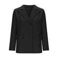 thumbnail image 5 of uublik Womens Blazers Work Office Blazer Stretch Lapel Collar Long Sleeve Jacket Suit Blazer Black Clothes, 5 of 5