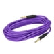 thumbnail image 1 of Cable para Guitarra Instrumento, 19,69 Pies 1/4 Pulgadas a 1/4 Pulgadas TRS Recto a Recto Ángulo Eléctrico Bajo Cable Cordón para Guitarra Bajo Púrpura, 1 of 5