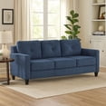 thumbnail image 6 of Royi Sofa, Track Armrest, 78 Inch, Blue Fabric Seat w Tufted Backrest, 6 of 6