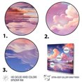 thumbnail image 3 of Designart "Aquarelle Sky Calm in Pink and Blue I" Food & Beverage Framed Wall Art - Pink Fruits Entryway Framed Wall Art Print, 3 of 6