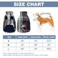 thumbnail image 2 of Plaid Dog Winter Jacket - Cold Weather Dog Coat Reversible Dog Puffer Jacket Windproof Dog Coats for Small Medium Large Dogs British Style Dog Clothes for Indoor and Outdoor Use, 2 of 7