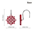 thumbnail image 3 of Ganchos para cortinas de ducha con forma de copos de nieve navideños iluminados por el sol, 12 unidades, 3 of 5