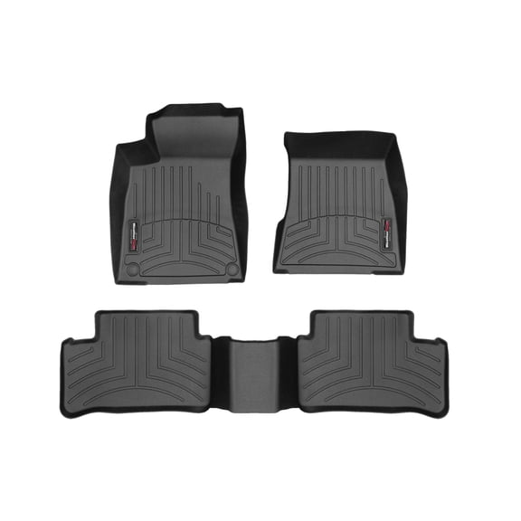 WeatherTech Custom Fit FloorLiners compatible with Mercedes AMG CLA 45 Coupe, CLA-Class, A-Class, AMG A 35 Sedan, AMG CLA 35 Coupe, AMG CLA 45 - 1st & 2nd Row, Black
