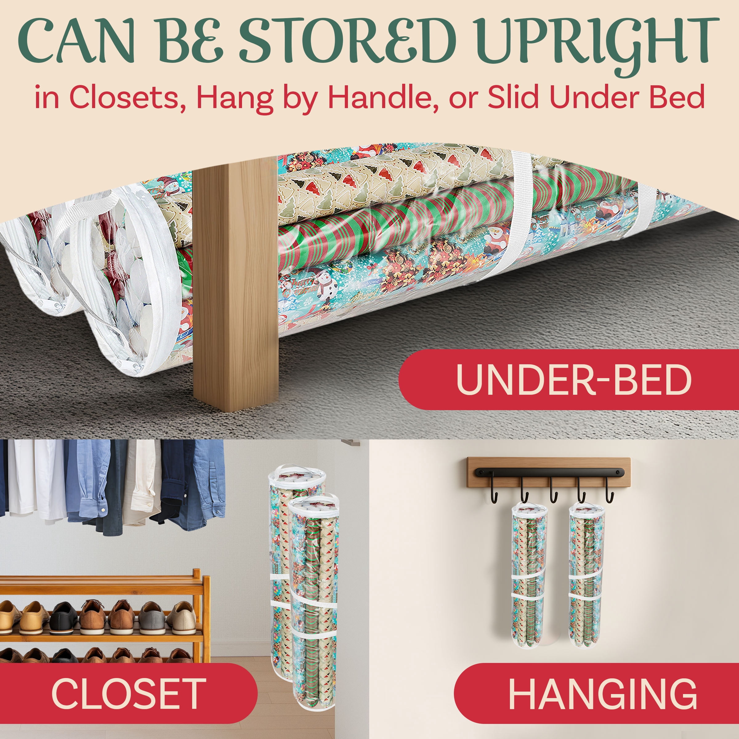 Elf Stor Set of 2 Wrapping Paper Storage Holders