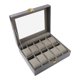 thumbnail image 1 of Caja de reloj para hombre, vitrina, vitrina para relojes, caja organizadora de joyas para regalar 10 ranuras, 1 of 9