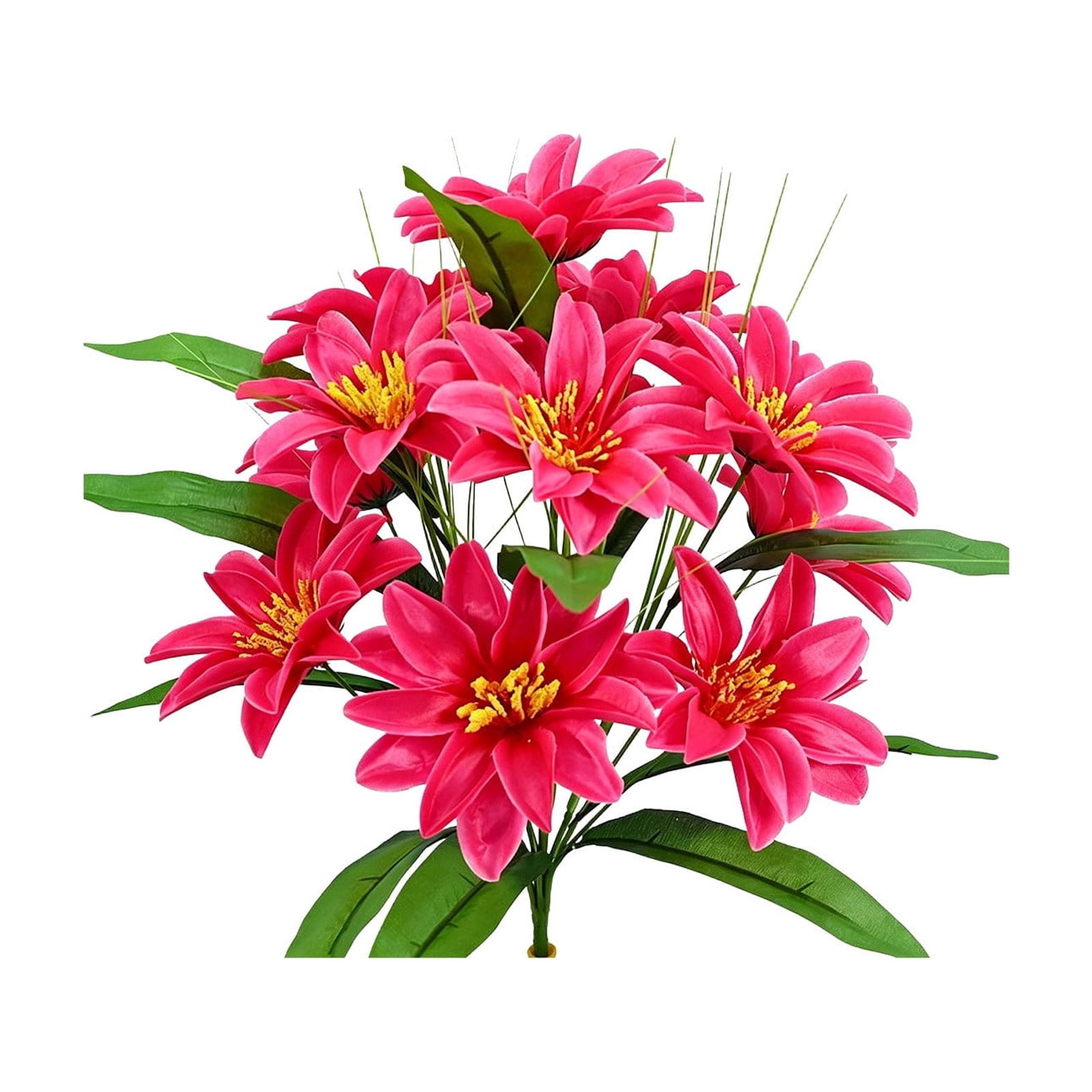Werulen 8Pcs 12 Head Peony Artificial Flower Bouquet Realistic Full Bloom Vibrant,Home Living Room Table Wedding Decor,Faux Floral Bouquet,Table Decor Piece,Home Floral Accessory