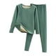 thumbnail image 1 of Conjunto de ropa interior térmica Qarigey Calzoncillos largos suaves y cómodos Verde 2XL, 1 of 6