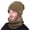 Khaki, variant on Morttic Fashion Hat Men Warm Beanie Winter Thicken Hat And Scarf Two-Piece Knit Windproof Cap