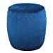 thumbnail image 3 of TOV Furniture la Collection de Saules Moderne Velours Rembourré Pouf Rond, Marine, 3 of 9