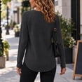 thumbnail image 4 of yillto Long Sleeve Shirts for Women Tunic Tops Loose Dressy Crew Neck Pullover Basic Lightweight Sweaters, 4 of 6