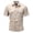 A-Beige917, variant on XIAOCHA Multi Pocket Cargo Shirt For Men Turn Down Collar Short Sleeve Button Work Top