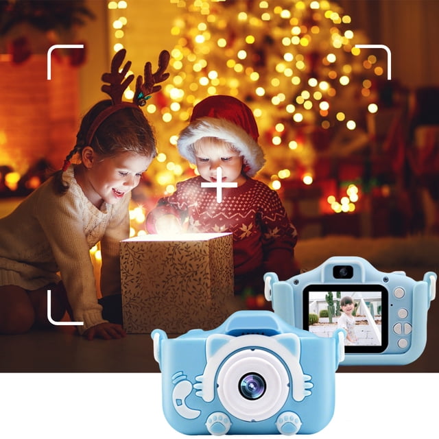 Cámara infantil HD para niños y niñas. Cámaras dobles frontal y trasera para fotos y vídeos. Ideal como regalo de cumpleaños o para celebrar el crecimiento personal. Fabricada con gel de sílice.