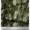 thumbnail image 3 of Soimoi Green Velvet Fabric Leopard & Wild Animal Skin Print Fabric by The Yard 58 Inch Wide, 3 of 3