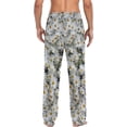 thumbnail image 2 of Floral Daisy Pattern Ghost Pajama Pants, Men's Lounge Pants Light with Drawstring and Pockets, Christmas New Year Birthday Father's Day Gifts, X-Large, 2 of 7