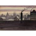 thumbnail image 2 of Charles Ephraim Burchfield 18x14 Gold Ornate Wood Frame and Double Matted Museum Art Print Titled - November Light (1921), 2 of 4