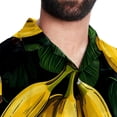 thumbnail image 5 of Banana Men's Short Sleeve Spread Collar Beach Shirts Casual Printed Button Down Unisex Summer Tops, 5 of 6
