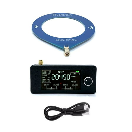 CSYANXING Mini SI4732 Radio Receiver 1.9 inch Display HF SW MW VHF Bands LSB USB AM FM Portable with Loop Antenna