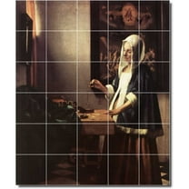 Ceramic Tile Mural-Johannes Vermeer Women Painting 135. 30" w x 36" h using (30) 6 x 6 ceramic tiles