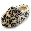 Ladies Plush Leopard Clog