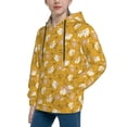 thumbnail image 2 of Salouo Daisies Flowers Pattern Hoodie Sweatshirt for Youth, Fall Pullover Hoodie Sweatshirt Long-Sleeve Pullover Hooded Sweatshirt-X-Large, 2 of 6