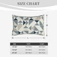 thumbnail image 6 of YFYANG Super Soft Rectangular Plush Cushion Cover (Without Pillow Insert), Triangle Striped Abstract Pattern Comfort and Non-Pilling Hidden Zip Bedroom Sofa Pillowcases, 20"x30", 6 of 9