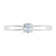 thumbnail image 3 of 1/4 Carat 4-Prong Set Solitaire Diamond Engagement Ring Band in 10K White Gold (Ring Size 8.5), 3 of 5