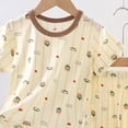 thumbnail image 3 of Xudanell Bamboo Viscose Toddler Animal Pajamas Girls Cool Short Summer 12M-8Y Snug fit Pjs Set 2pcs (1-2 Years,Light Yellow), 3 of 3