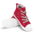 thumbnail image 2 of Kushyshoo Kids Canvas Sneakers Red High-Top Children Walking Shoes 2M, 2 of 5