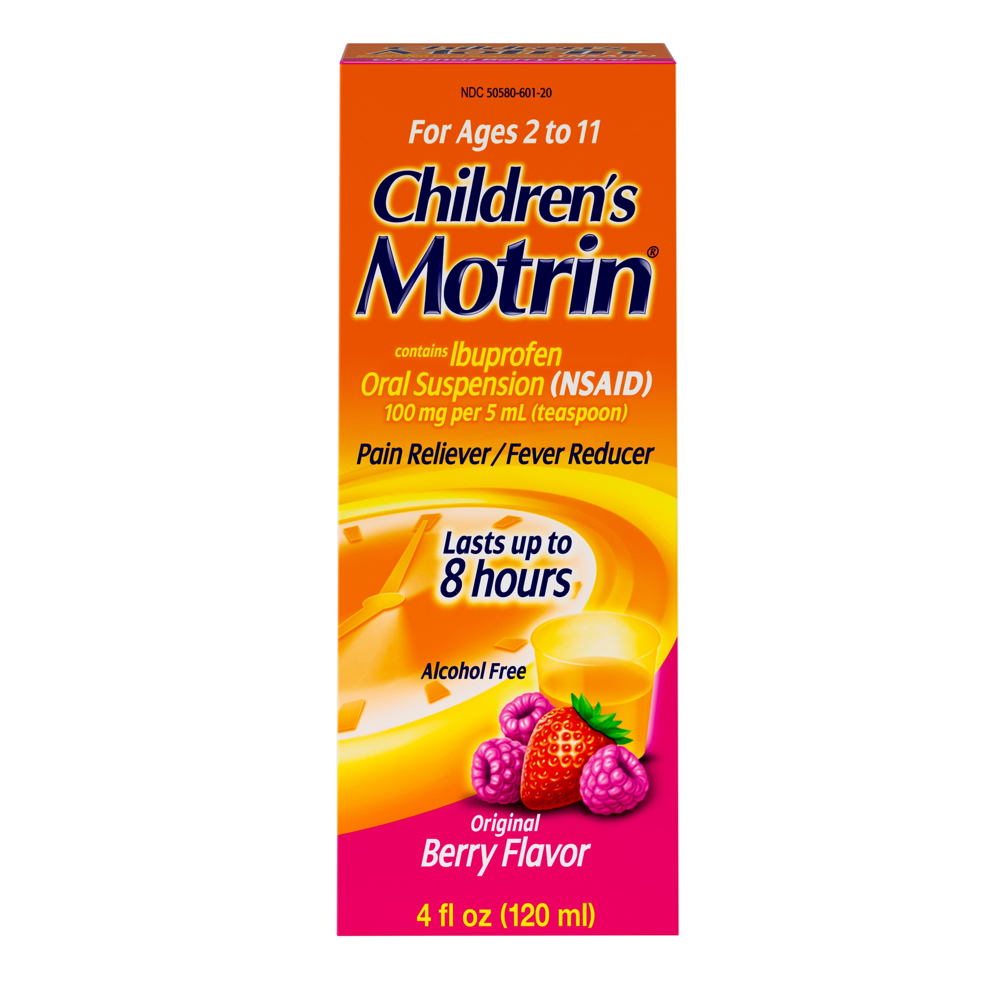 Children's Motrin Ibuprofen Kids Medicine, Berry Flavored, 4 fl. oz ...