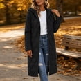 thumbnail image 6 of cocolona Womens Long Quilted Jacket LightWeight Long Sleeve Hooded Zipper Puffer Coat Casual Loose Solid Color Winter Warm Snow Long Outerwear, 6 of 6