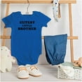 thumbnail image 3 of Cutest Little Brother Siblings Bodysuit Jumper Boys Infant Baby Brisco Brands 12M, 3 of 6
