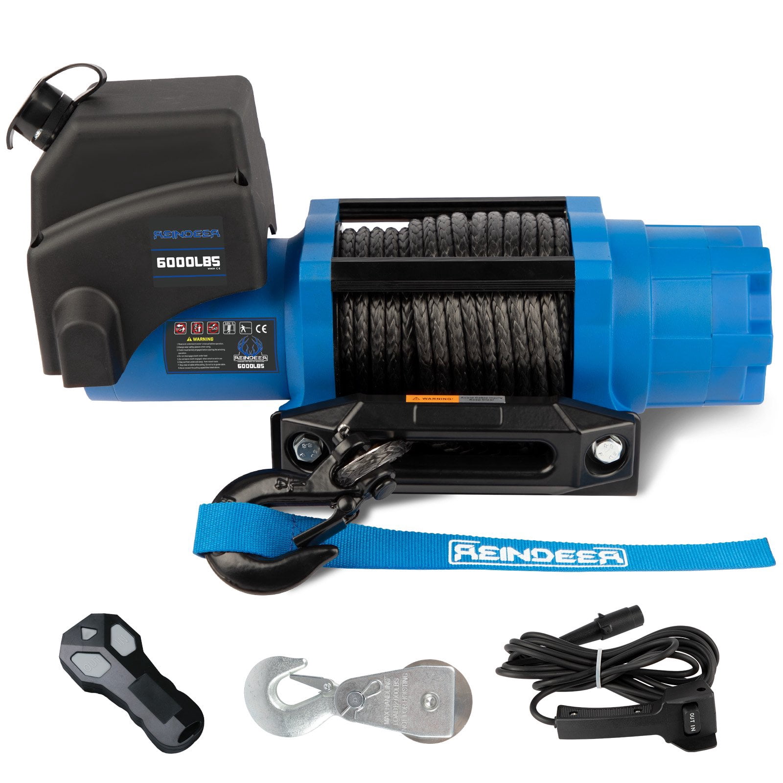6000LBS Synthetic Rope Winch