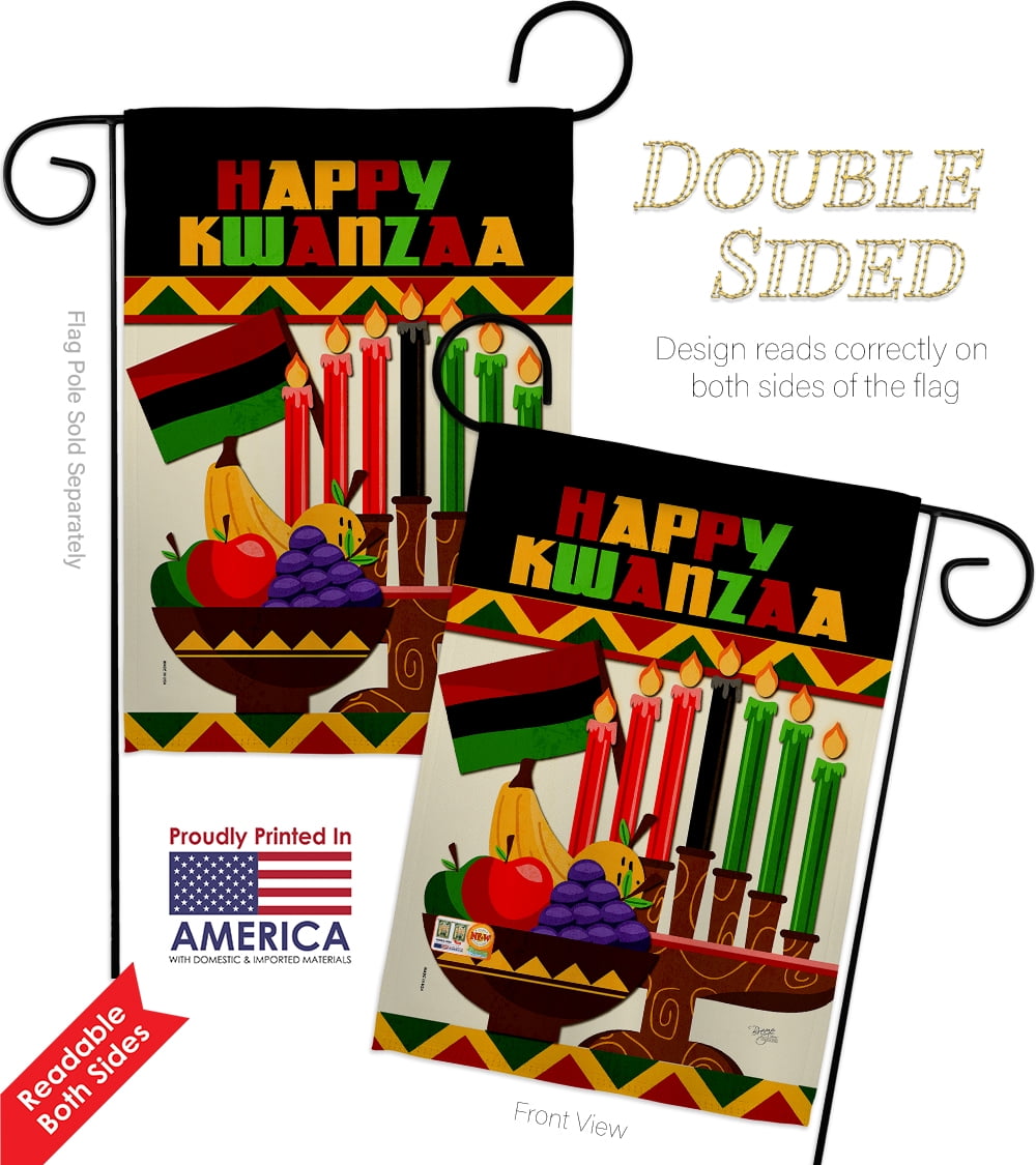 "HAPPY KWANZAA" 3x5 ft flag polyester 