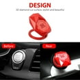 thumbnail image 5 of Telyswee Universal Engine Start Stop Push Button Cover Trim Ignition Switch Decorative Stickers Interior Modification Accessories, 5 of 9