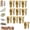Gold*10PCS, variant on Door Hinge Screw Hole Repair Kit, Hinge Repair Screw Expansion Anchor Set, Cabinet Hinge Repair Hardware, Stripped Thread Restoration, Door Cabinet Furniture Repair