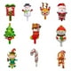 thumbnail image 5 of 10 mini globos de aire navideños con forma de Papá Noel, muñeco de nieve, alce, hombre de jengibre, globo de aluminio para fiesta de Navidad, decoración de Año Nuevo, 5 of 5