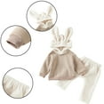 thumbnail image 4 of Godderr 9M-3Y Girls Boys Fleece Sweatshirt and Jogger Set Infant Winter Fall Clothes Set 2-Piece Toddler Long Ear Rabbit Hoodie Sweatshirt Tops Pants Sets, 4 of 9