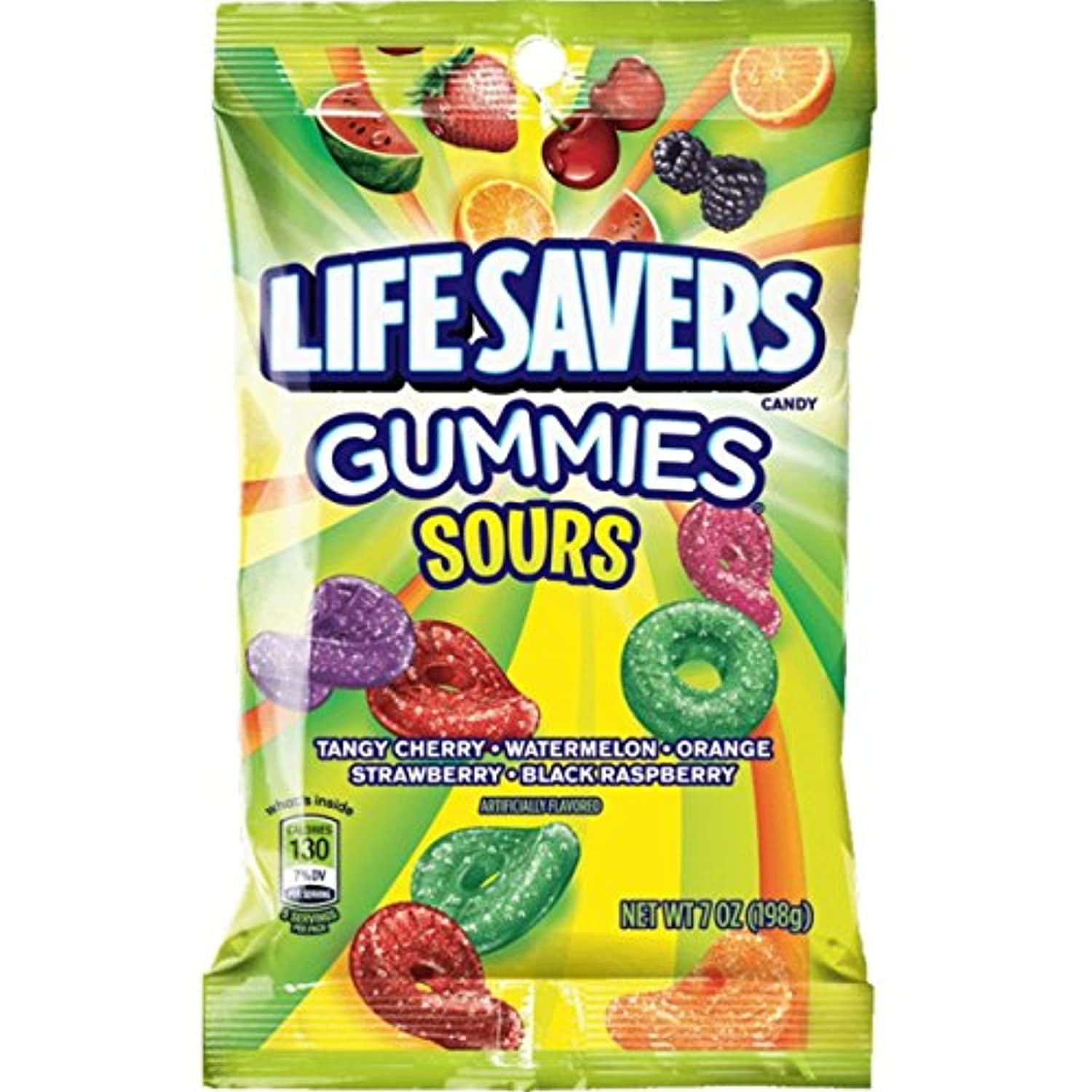 Life Savers Sours Gummies Candy Bag, 7 Ounce (Pack Of 12)