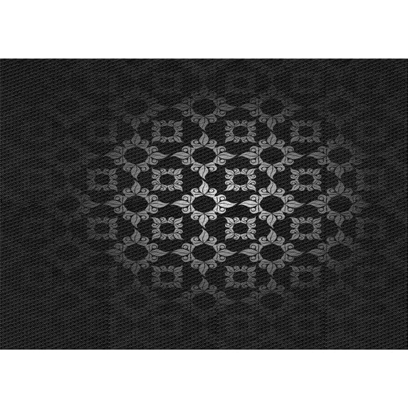 Ahgly Company Indoor Rectangle Patterned Night Black Area Rugs, 8' x 12'