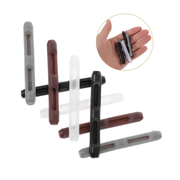 TEHAUX 4Pairs Replacement Glasses Arm Sleeves Silicone Temple Tips with Comfortable Ear Cushions