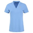 thumbnail image 2 of Women's Cutter & Buck Carolina Blue North Carolina Tar Heels Vintage Logo Forge Heathered Stretch Blade Top, 2 of 3