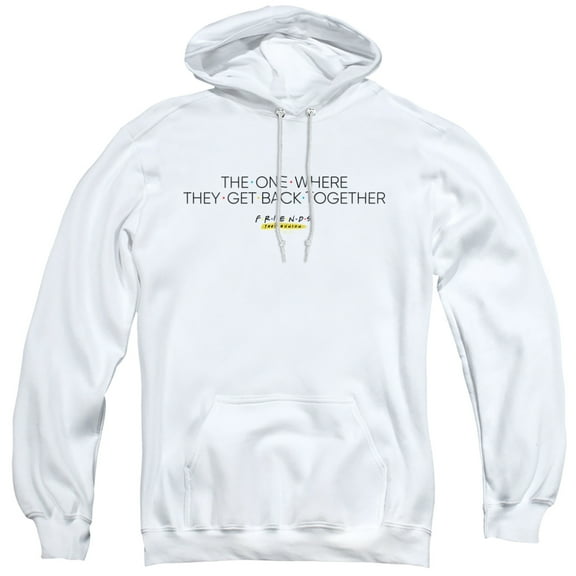 Friends The One With Reunion White Unisex Adult Pull-Over Hoodie, The One With Reunion, 3X-Large