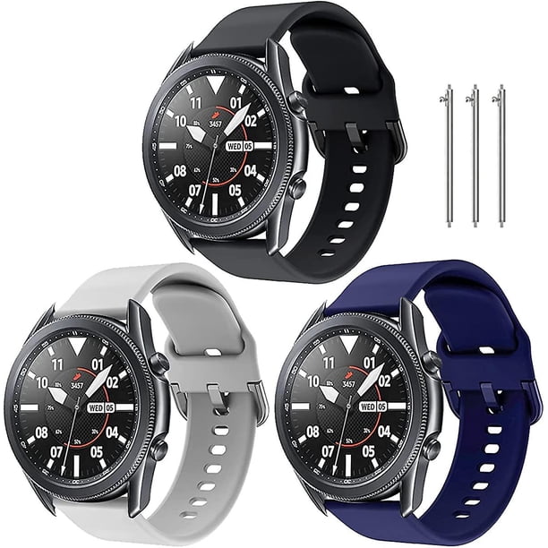 Correa de reloj de 22 mm compatible con Samsung Galaxy Watch 3 45 mm/Gear S3 Frontier/classic, correa de reloj de silicona de 22 mm de liberación rápida para mujeres y hombres