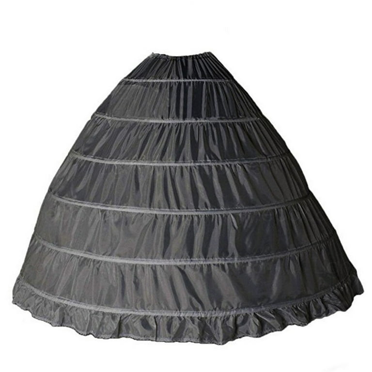 Full Shape 6 Hoop Skirt Ball Gown Petticoat Underskirt Slip for Wedding  Dress