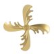 thumbnail image 2 of 4 Blades Fireplace Fan Aluminum Alloy Home Wood Stove Fan Blade 180mm Diameter Christmas Deer Style Gold, 2 of 5