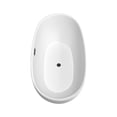 thumbnail image 3 of Juno 63 Inch Freestanding Bathtub in Matte White with Matte Black Drain and Overflow Trim, 3 of 5