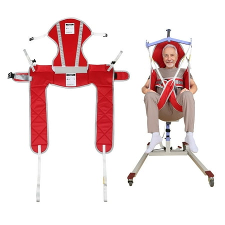 EZ Assistive Patient Lifts Sling With Head Support for Elderly/Disabled Bath or Toileting 500lb L