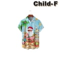 thumbnail image 4 of Funny Kids and Mens Christmas Casual Short Sleeve Shirt Hawaiian Shirt with Chest Pocket Multiple Color, 4 of 7
